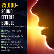 25,000+ Sound Effects Bundle | Royalty-Free Audio SFX Pack for Video Editing, YouTube, Podcasts & Games