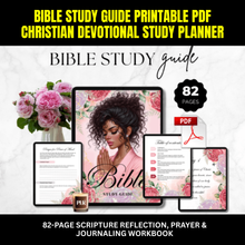 Bible Study Guide Printable PDF | 82-Page Scripture Reflection, Prayer & Journaling Workbook | Christian Devotional Study Planner